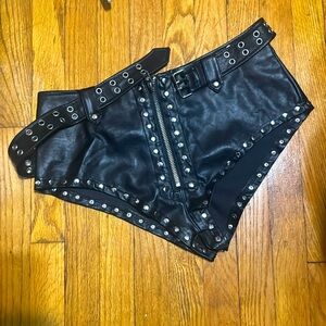 Faux Leather Shorts